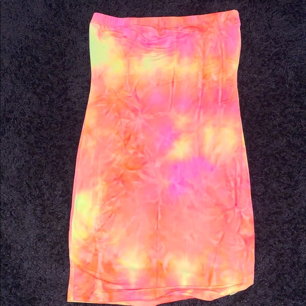 strapless mini dress